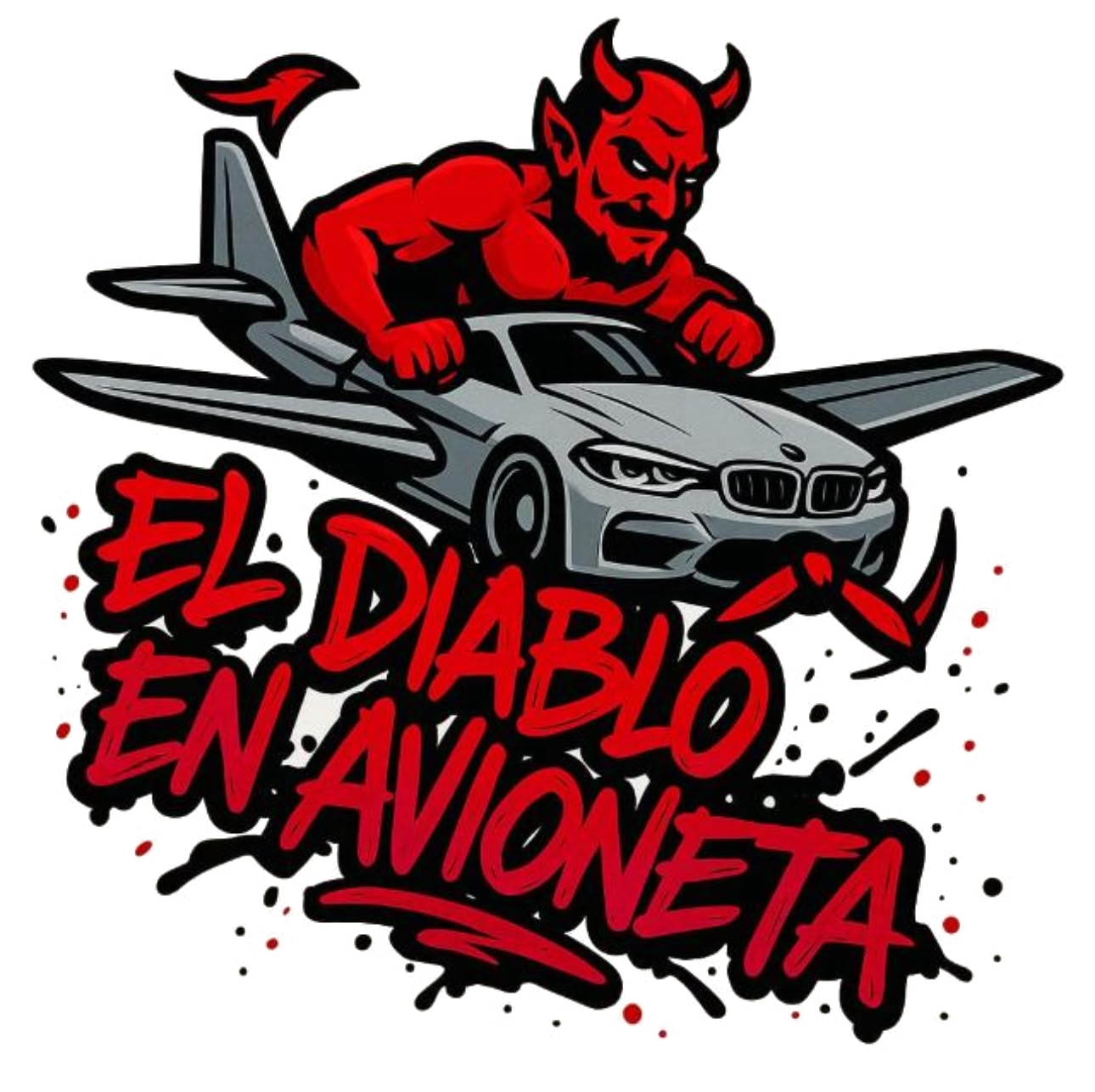 Logotipo de El Diablo en Avioneta
